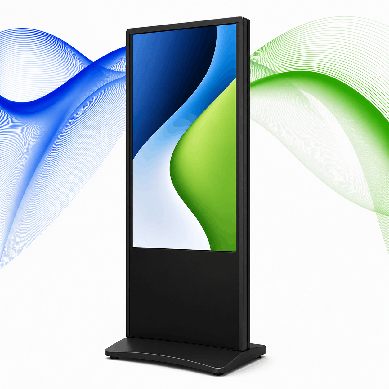Digital Standee Hire in Ahmedabad & Gandhinagar by RentalIT offering 43 inch, 55 inch and 65 inch digital standees for exhibitions, conferences, shopping malls, retail stores, product launches, corporate events and digital advertising.