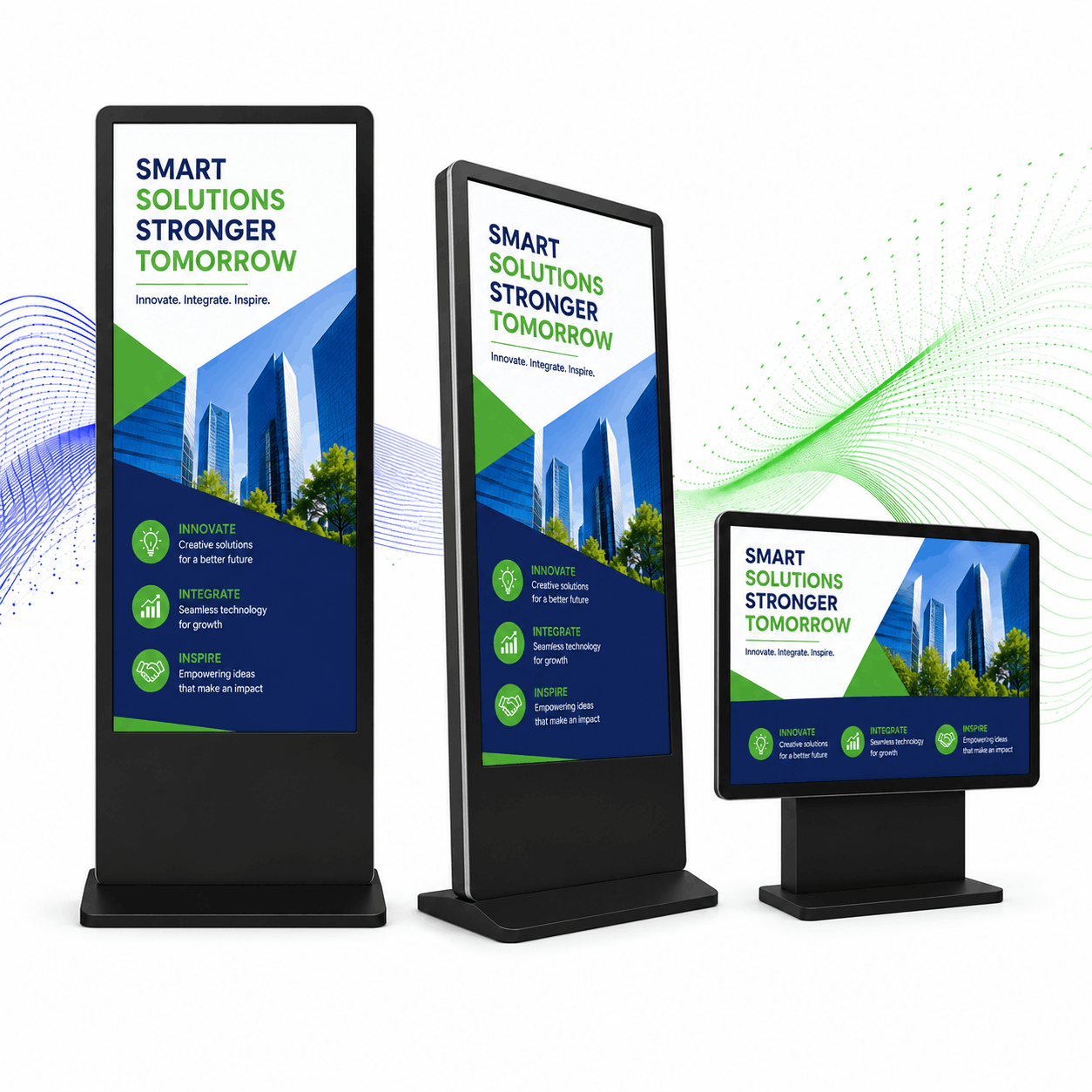 Digital Standee Rental in Ahmedabad by Rentalit offering 43 inch, 55 inch and 65 inch digital standee hire with auto play display for exhibitions, conferences, retail stores, malls, corporate events and product promotions in Ahmedabad and Gandhinagar.