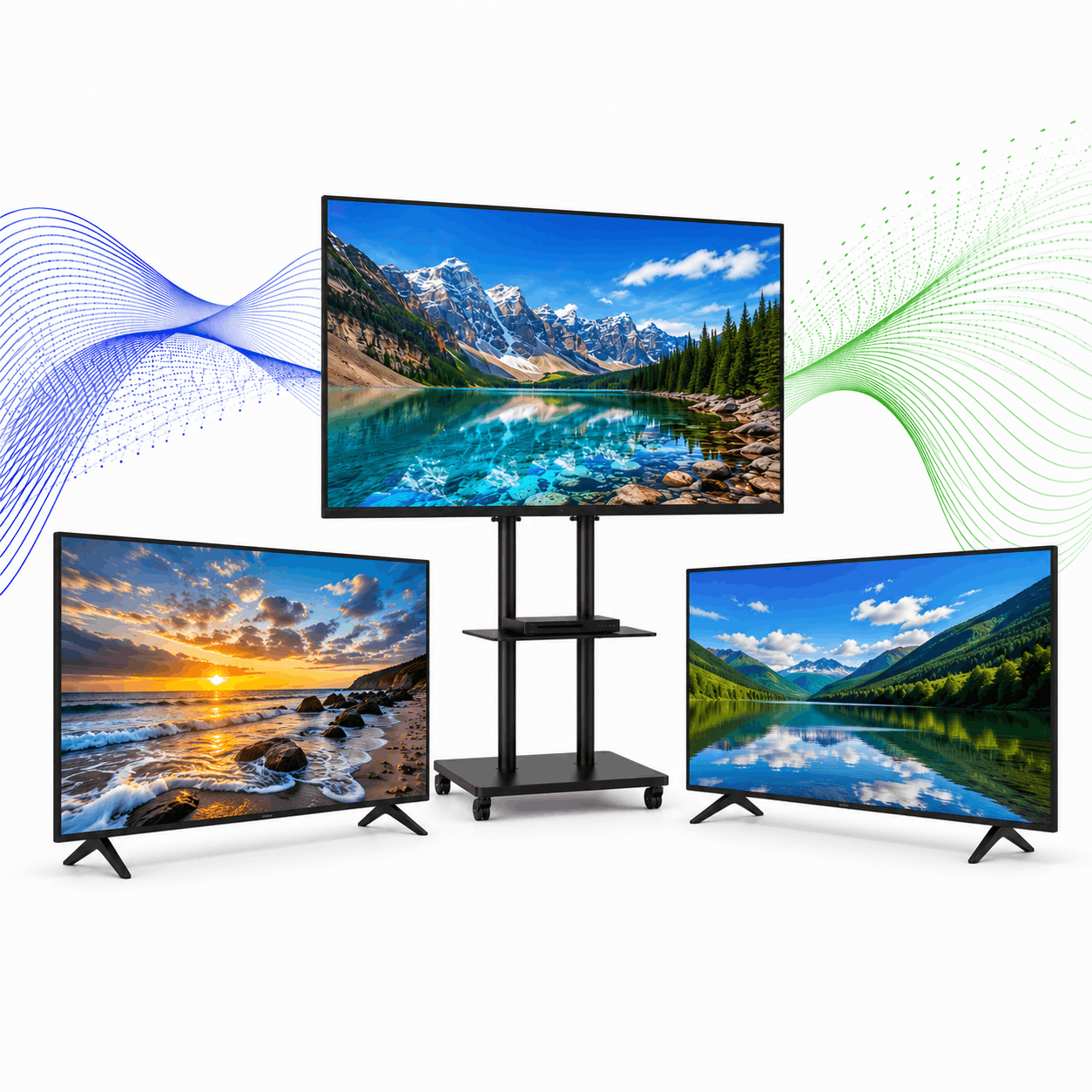 LED TV Rental in Ahmedabad by Rentalit offering 43 inch, 55 inch, 65 inch, 75 inch and 85 inch LED TV hire with floor stand for exhibitions, conferences, corporate meetings, training programs, events and product launches in Ahmedabad and Gandhinagar.