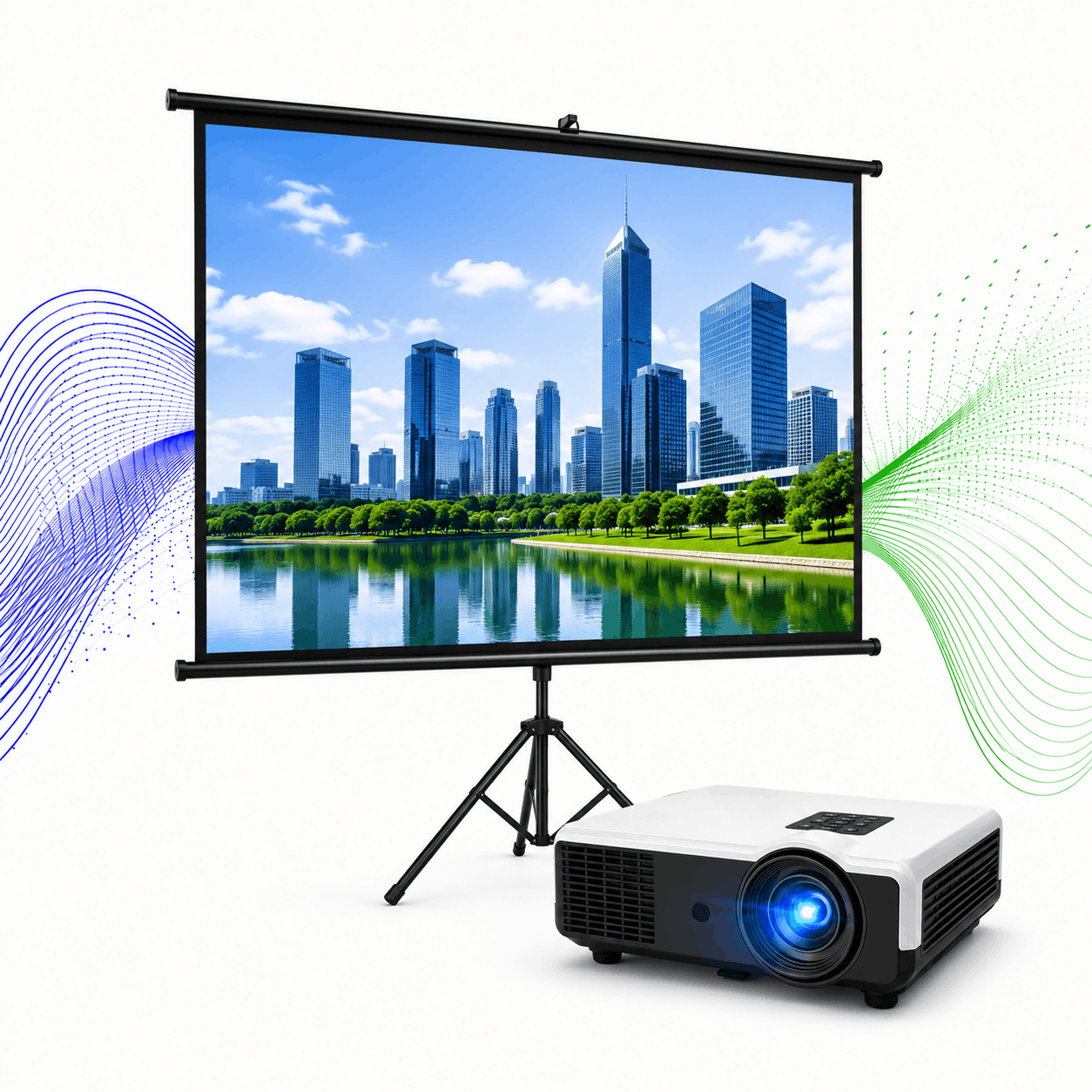 Projector Rental in Ahmedabad by Rentalit offering HD and Full HD projectors with projection screen, floor stand, laptop, speakers and cordless microphones for conferences, exhibitions, seminars, training programs and corporate events in Ahmedabad and Gandhinagar.