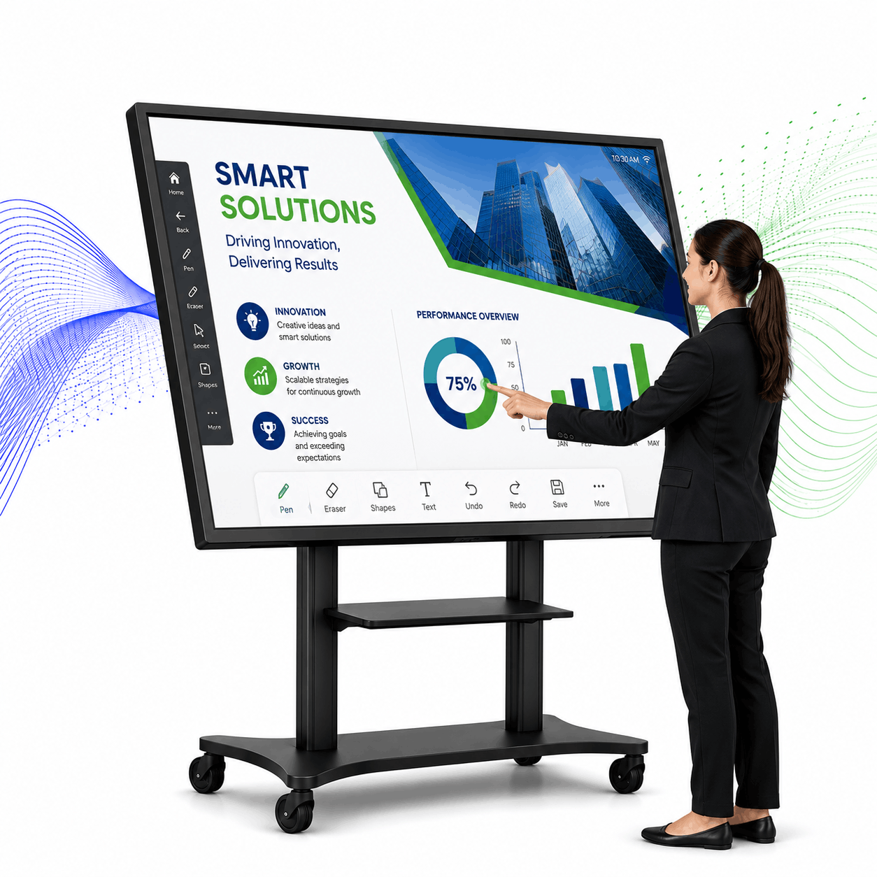 Touchscreen Display Rental in Ahmedabad by Rentalit offering 24 inch, 27 inch, 32 inch, 43 inch, 55 inch, 65 inch and 75 inch interactive touchscreen display hire for conferences, exhibitions, corporate meetings, training, classrooms and business events in Ahmedabad and Gandhinagar.