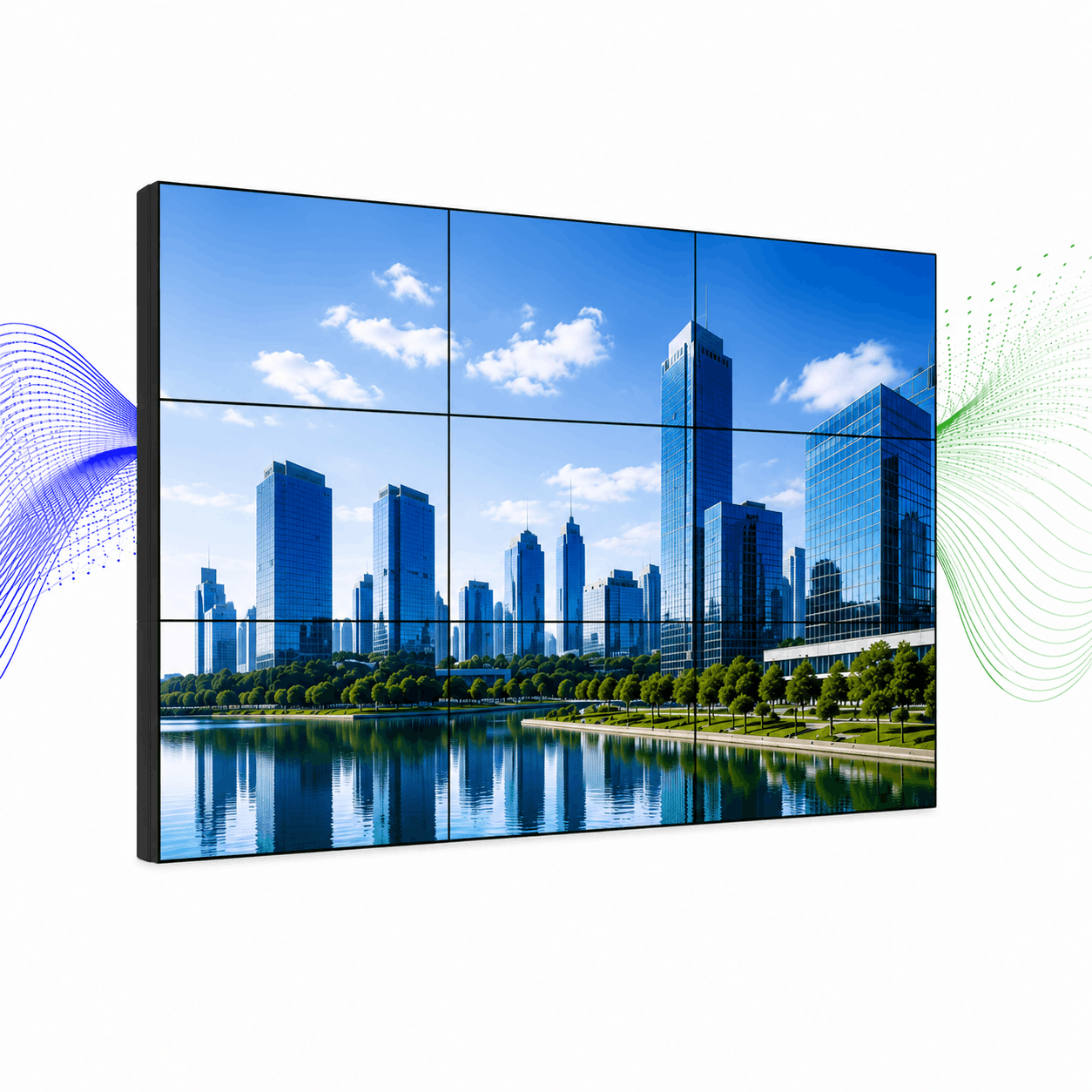 Video Wall Rental in Ahmedabad by Rentalit offering Samsung LFD video wall, LED video wall, 2x2, 3x3 and 4x4 narrow bezel video wall hire for exhibitions, conferences, corporate events, retail stores, control rooms and product launches in Ahmedabad and Gandhinagar.